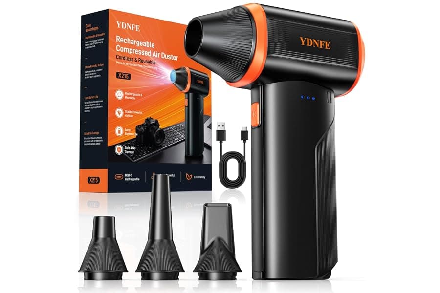 Rechargeable Compressed Air Duster for Electronics Cleaning