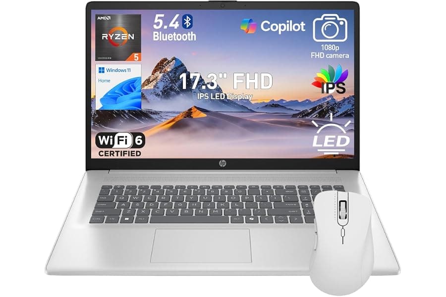 17-Inch FHD Laptop: Ryzen 5 7430U, 16GB RAM, 512GB SSD