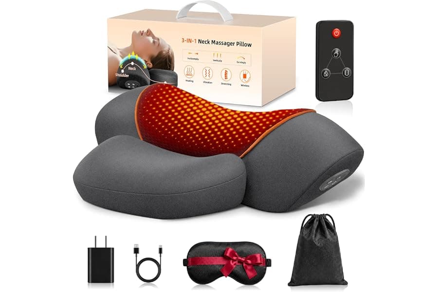Cordless Neck Massager Pillow for Pain Relief