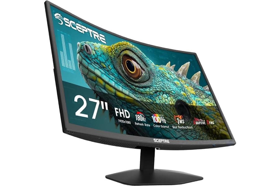 27-Inch Curved Gaming Monitor: 180Hz, 1ms Response Time