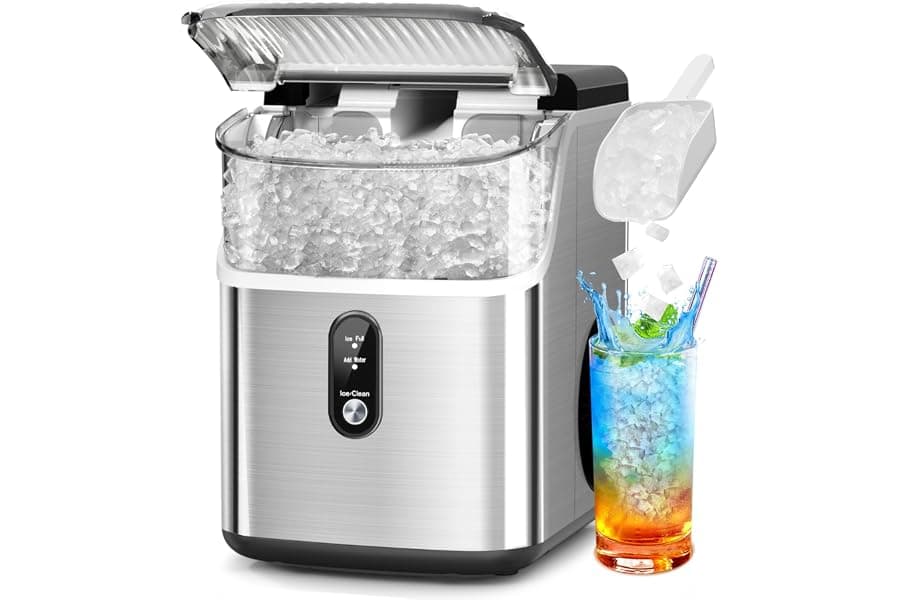 Countertop Nugget Ice Maker - 34lbs/24H, Self-Cleaning
