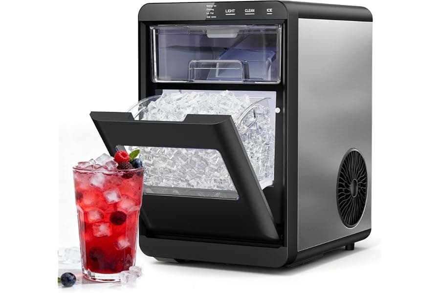 Countertop Nugget Ice Maker with Self-Cleaning