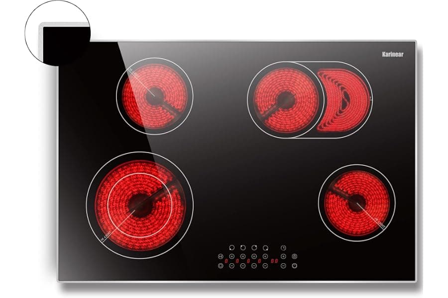 30-Inch Built-In Electric Cooktop with Expandable Burners
