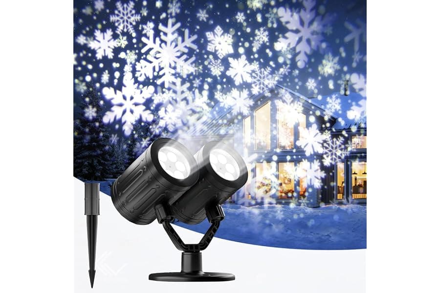 Christmas Snowflake Projector Lights for Yards & Gardens