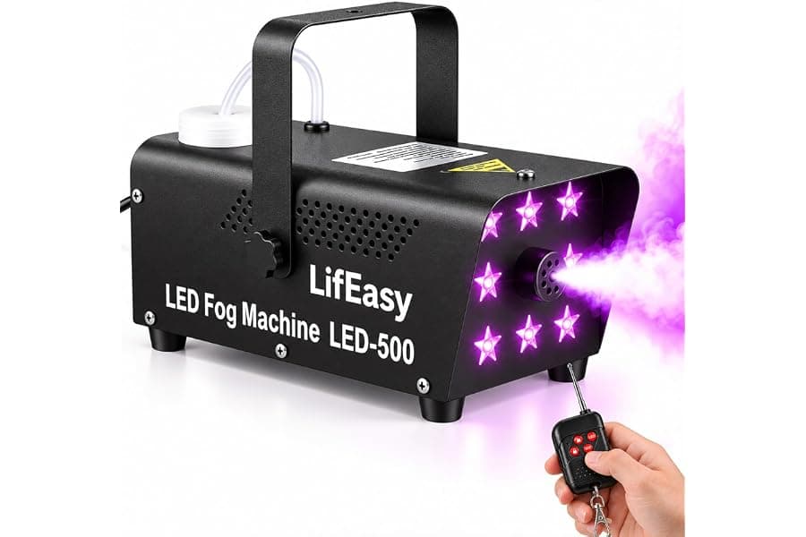 Portable Fog Machine with LED Lights & Remote Control