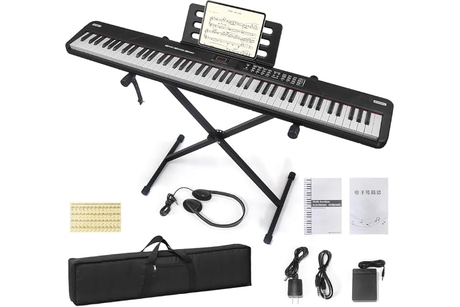 88-Key Digital Piano with Weighted Keys and Speakers