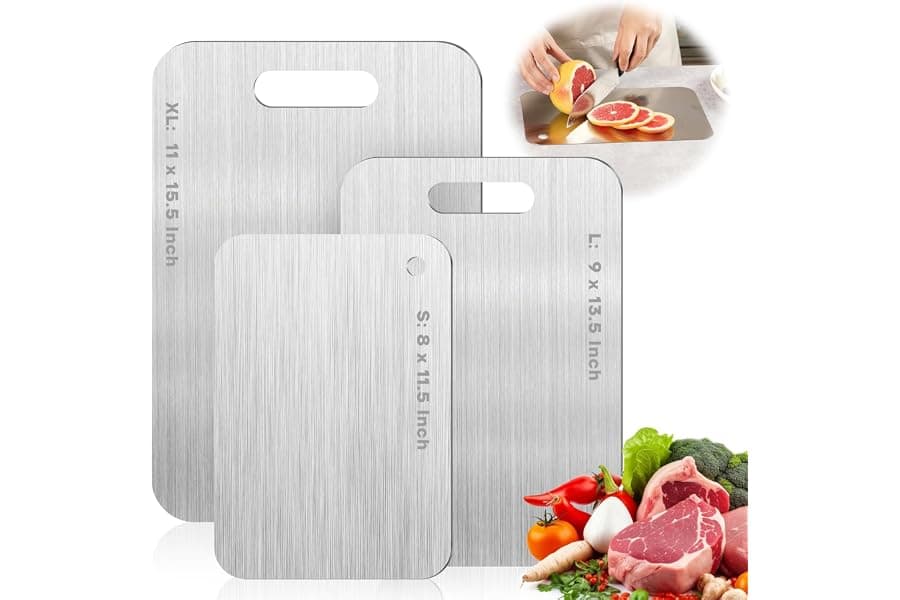Titanium Cutting Board Set: Non-Toxic Kitchen Essentials
