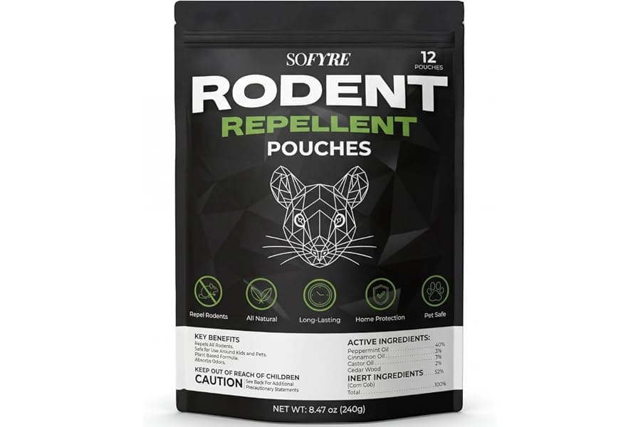 Natural Rodent Repellent Pouches for Home and Garage