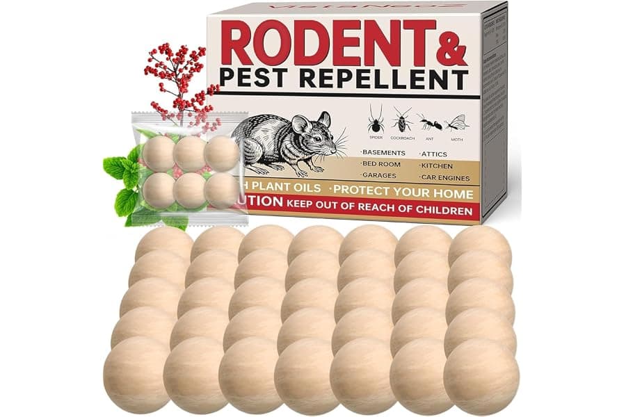 Natural Rodent Repellent Balls for Indoor & Outdoor Use