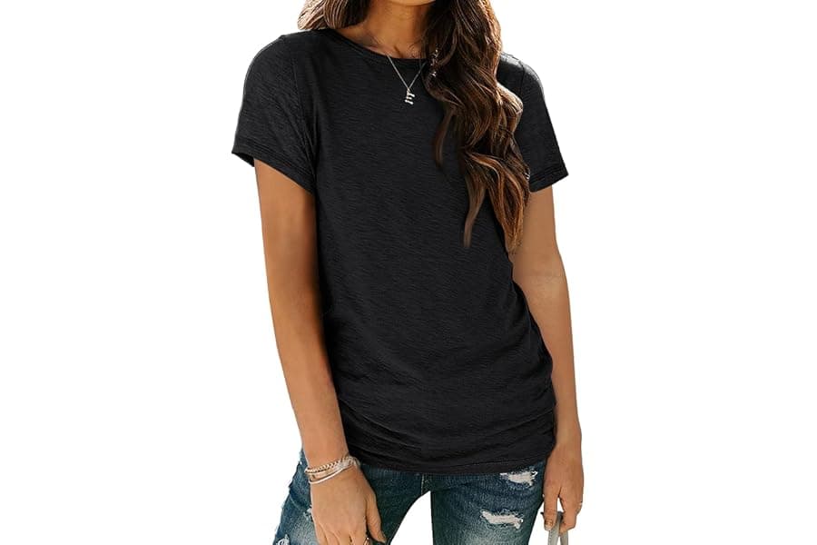 Women's Soft Basic Short Sleeve T-Shirt for Spring Summer
