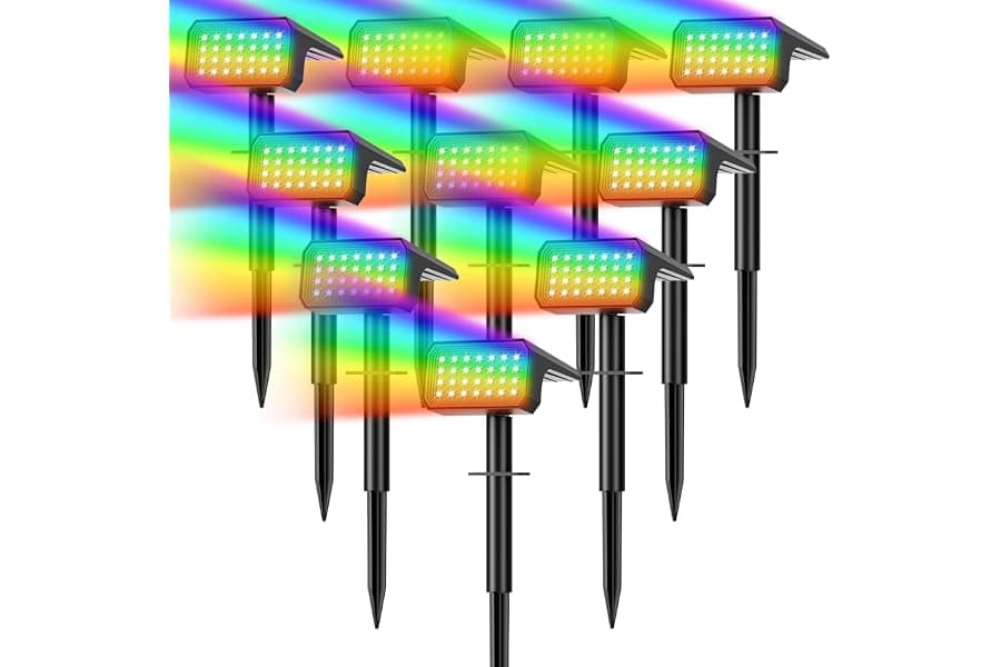 Color Changing Solar Spotlights for Outdoor Landscapes