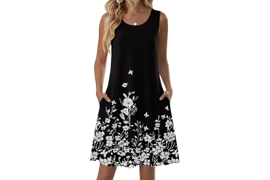 Best Casual Floral Tank Sundress with Pockets 2026
