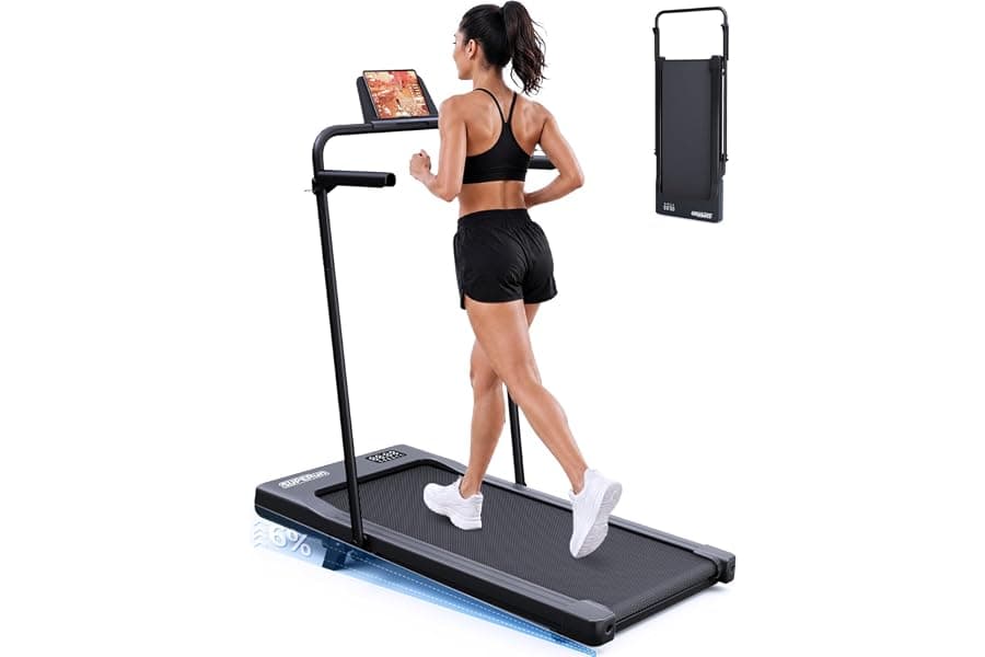 Quiet Under-Desk Walking Pad with Incline