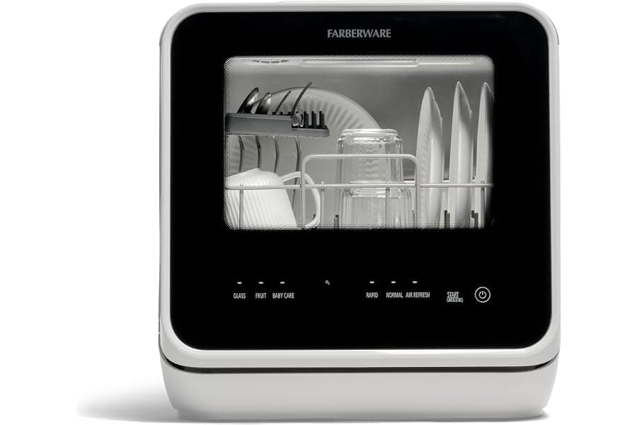 Portable Countertop Dishwasher: 5 Programs, Built-in Water Tank