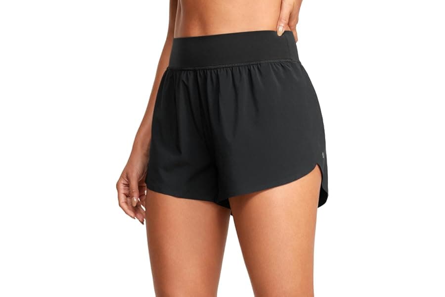 High Waisted Running Shorts for Women: Mesh Liner, Quick Dry