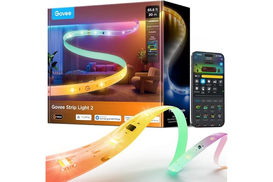 Smart LED Strip Lights for Bedroom and Cabinet Setup
