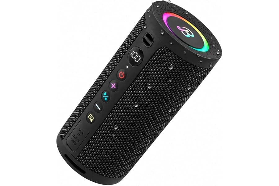 Waterproof Portable Bluetooth Speaker with 24H Battery