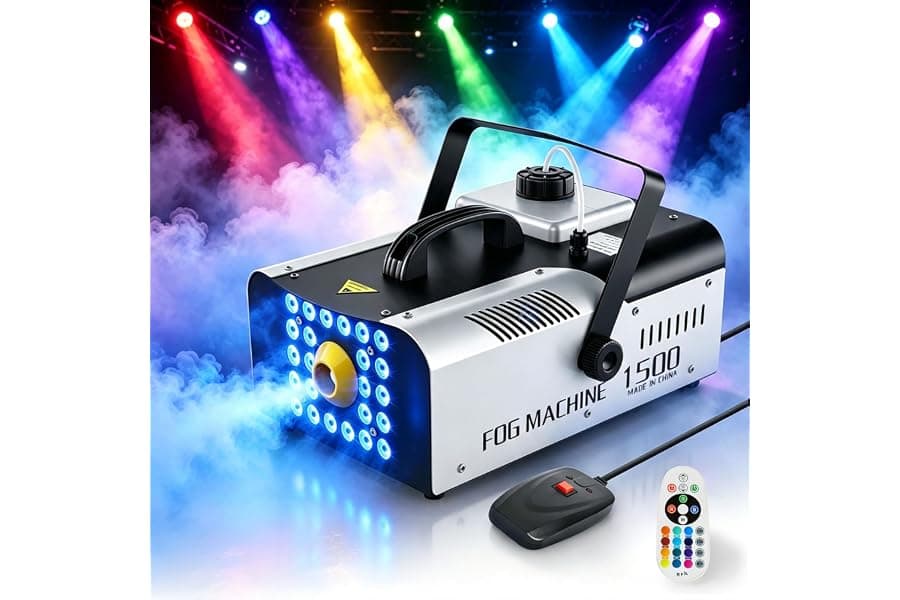 Professional Fog Machine with LED Lights for Indoor & Outdoor