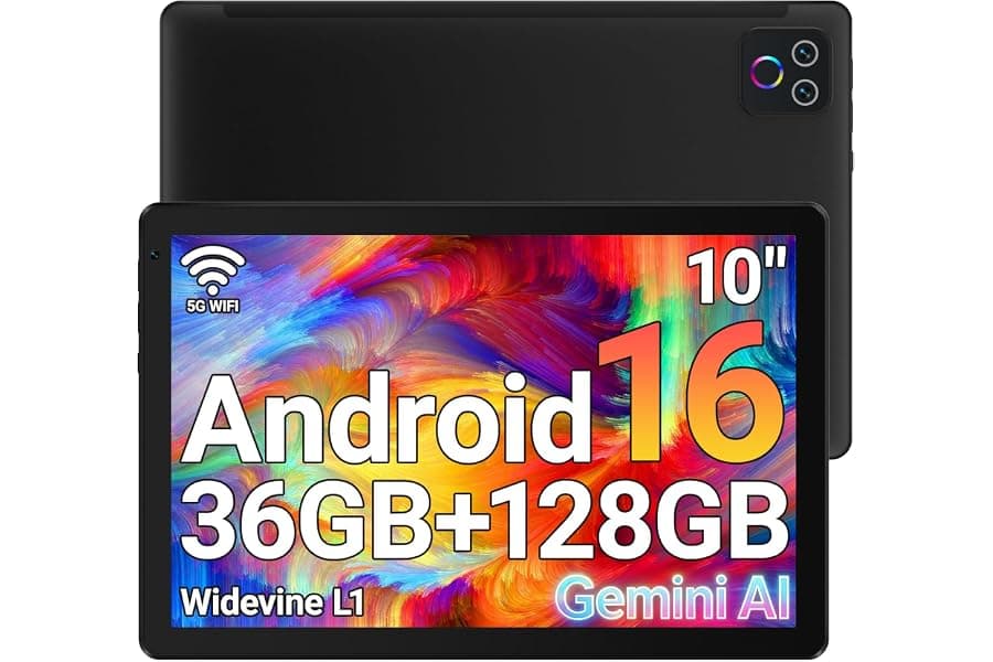 10.1 Inch Android Tablet with 36GB RAM and Wi-Fi 6