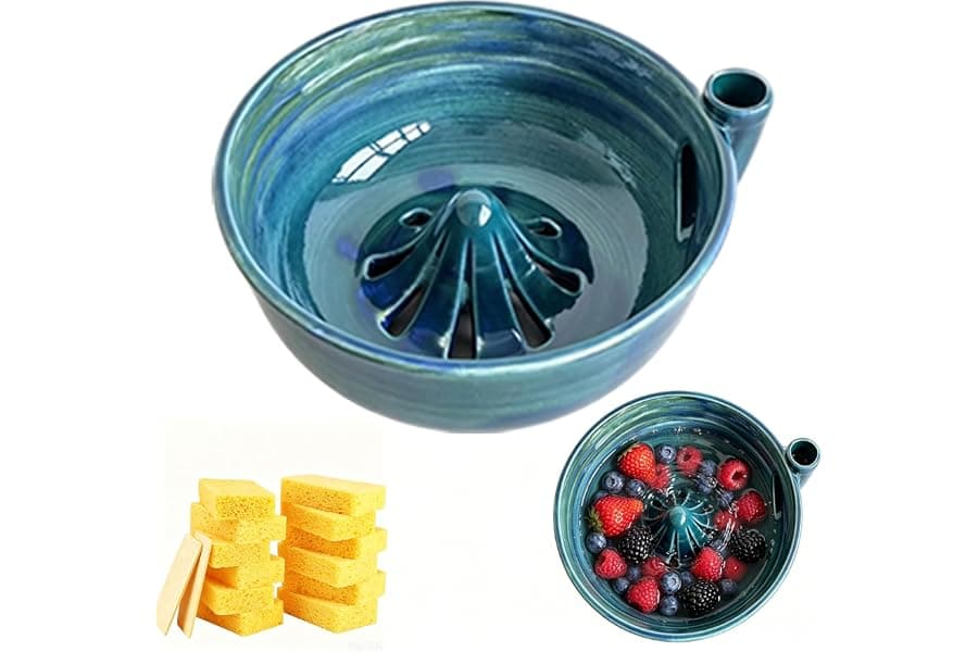 Ceramic Berry Washing Bowl for Fresh Produce