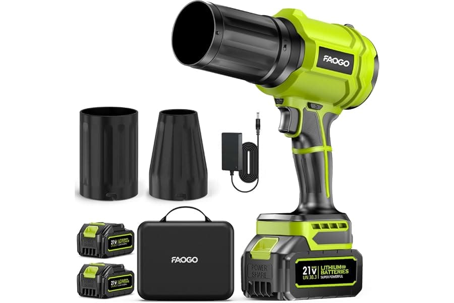 Cordless Leaf Blower with 2 Batteries for Outdoor Cleanup