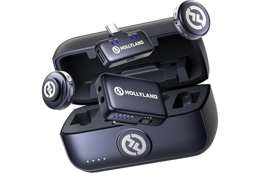 Wireless Microphone with AI Noise Cancellation for Content Creators