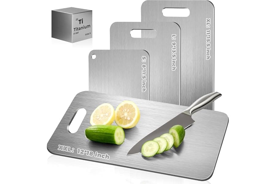 Titanium Cutting Boards for Kitchen - 3 Piece Set