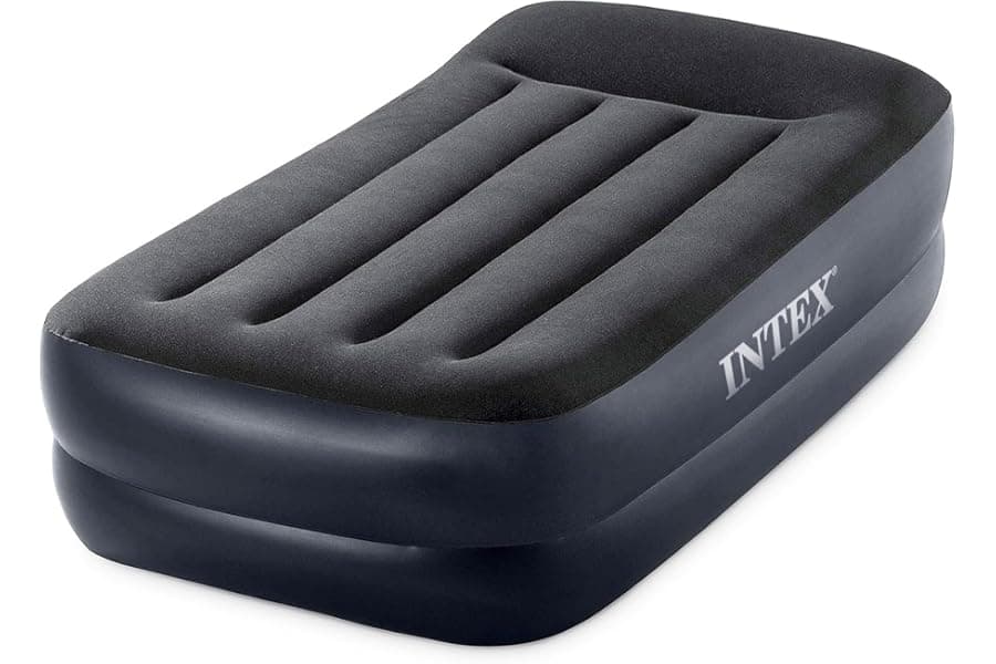 Raised Airbed Mattress with Built-in Pump for Camping & Guests