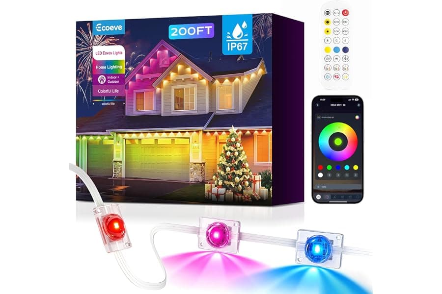 Smart Outdoor Christmas Lights with App Control