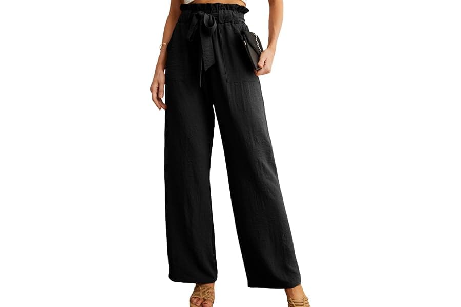 Women's High Waist Wide Leg Pants with Pockets