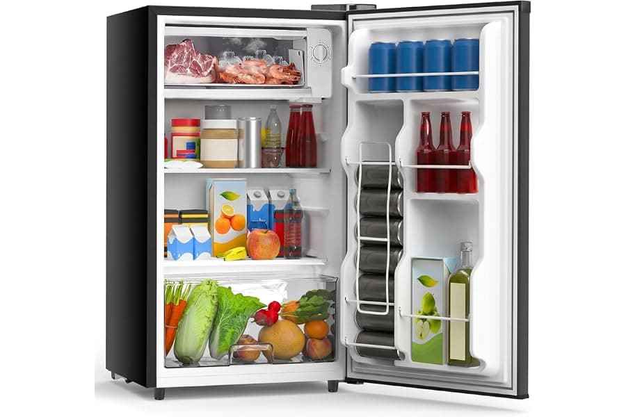 Compact Mini Fridge with Freezer Compartment