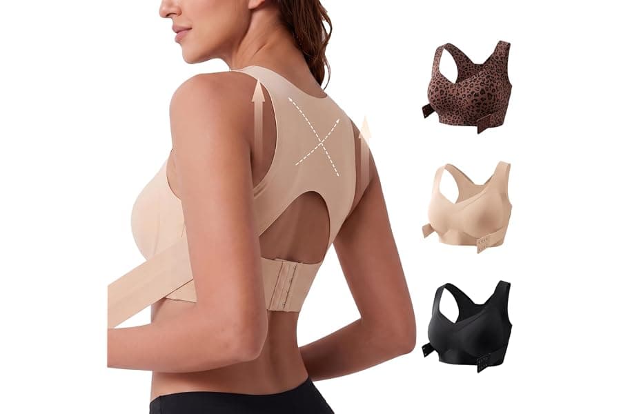 Posture Corrector Bra: Front Closure Back Support