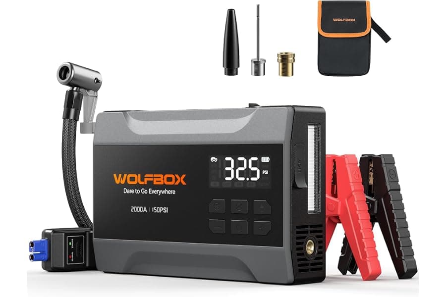 Portable Jump Starter with Built-in Air Compressor