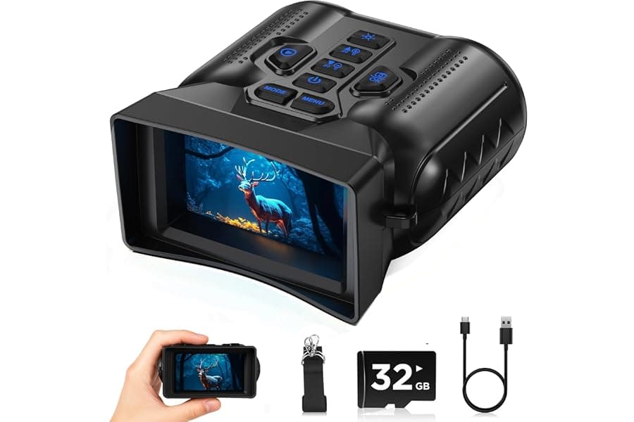 Night Vision Binoculars with 4K Recording & 16X Zoom