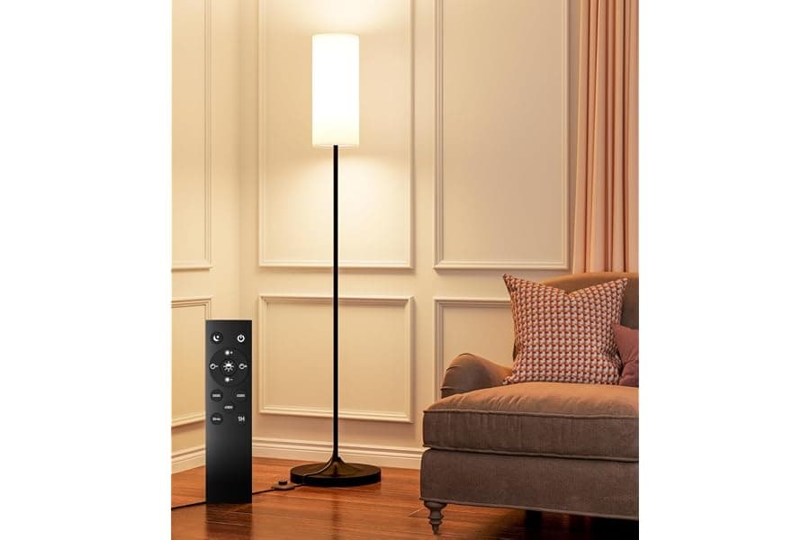 Dimmable Floor Lamp with Remote and Smart Color Temperature