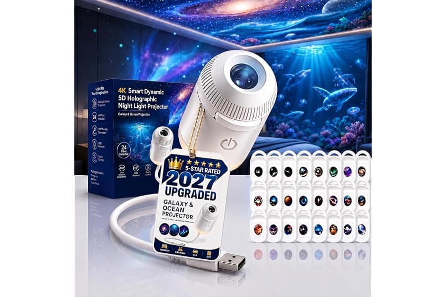 Galaxy Star Projector Night Light for Bedroom Ambiance
