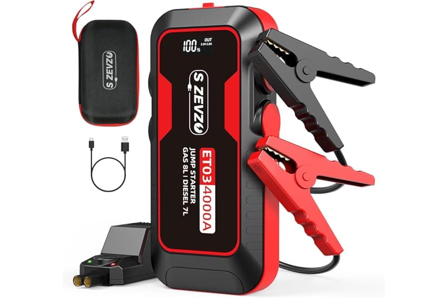 4000A Car Jump Starter for Gas and Diesel Engines