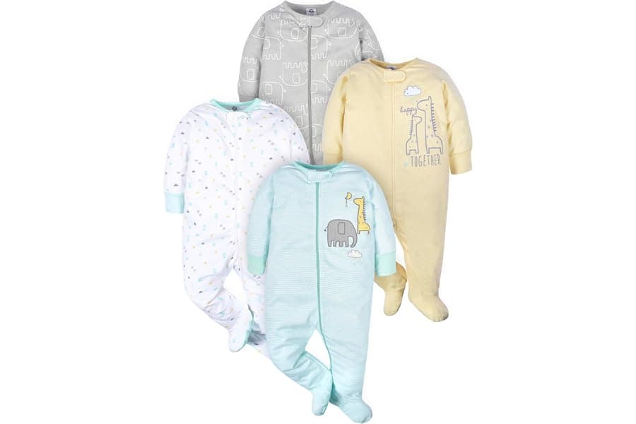 Best 4-Pack Baby Sleep 'N Play Footies