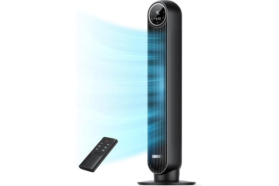 Ultra Quiet Tower Fan with High Velocity DC Motor