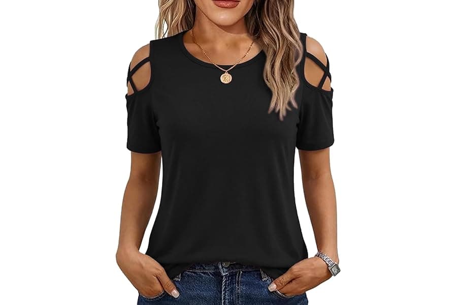 Women's Cold Shoulder Tunic Tops Spring Summer 2026