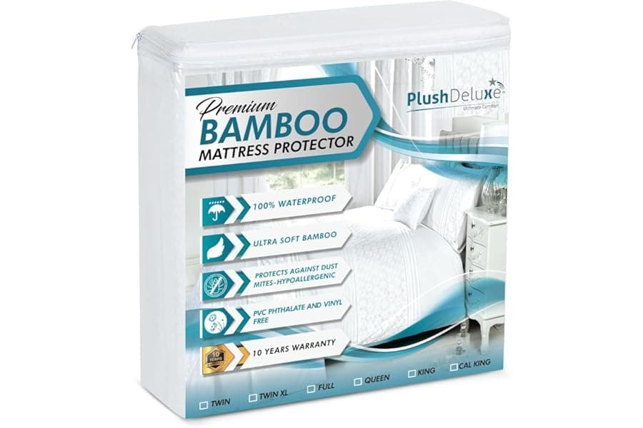 Bamboo Waterproof Mattress Protector for Queen Beds