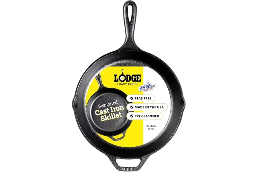 Seasoned Cast Iron Skillet: Non-Toxic Cookware for Every Kitchen