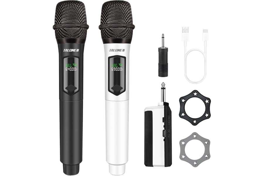 Professional Dual Wireless Karaoke Microphones for Singing