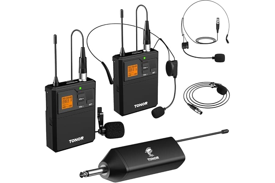 Wireless UHF Microphone System for Recording