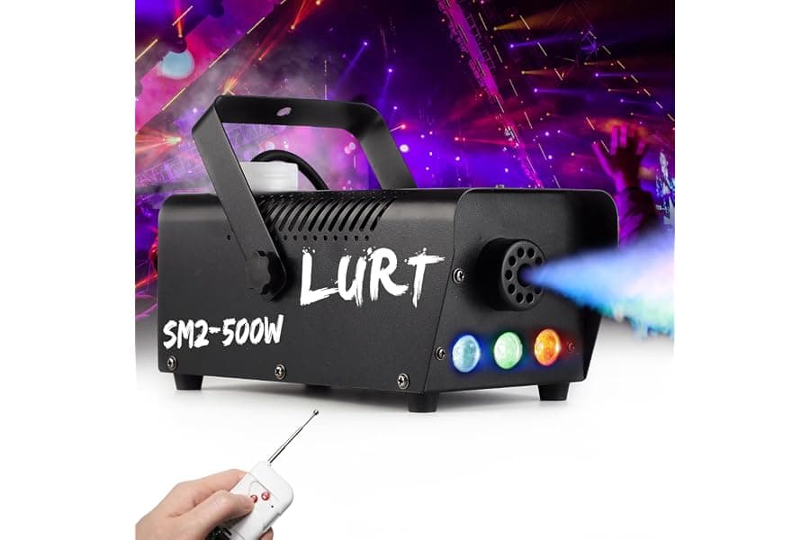 Portable Fog Machine with LED Light and Remote Control for Parties