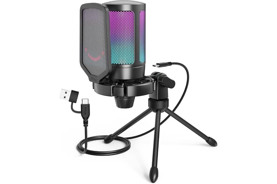 USB Gaming Microphone with Mute & RGB