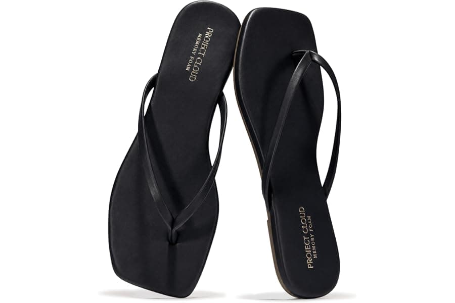 Best Square Toe Flip Flops for Women with Memory Foam