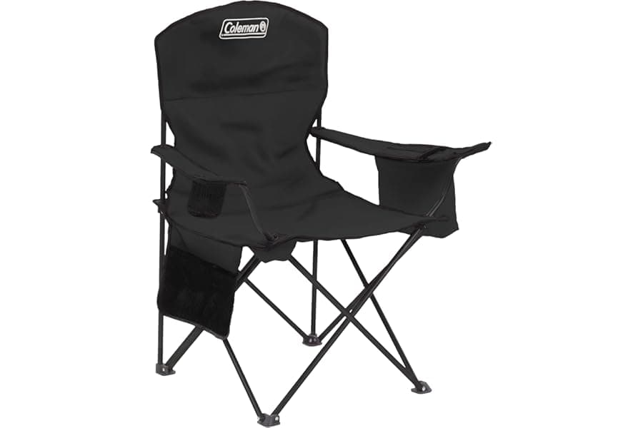 Portable Camping Chair with Built-in Cooler & Cushioning