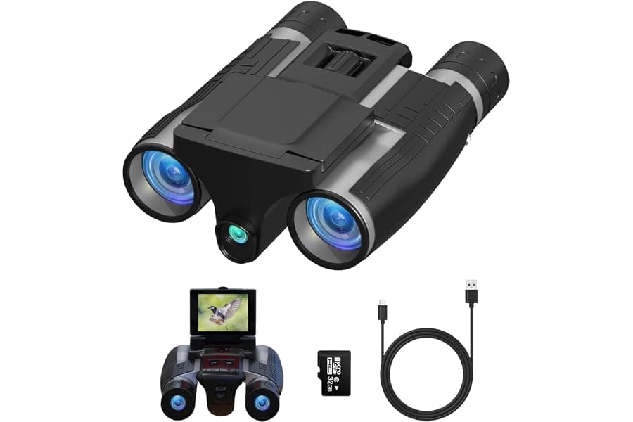 12x32 Binoculars with Built-In Camera for Outdoor Adventures