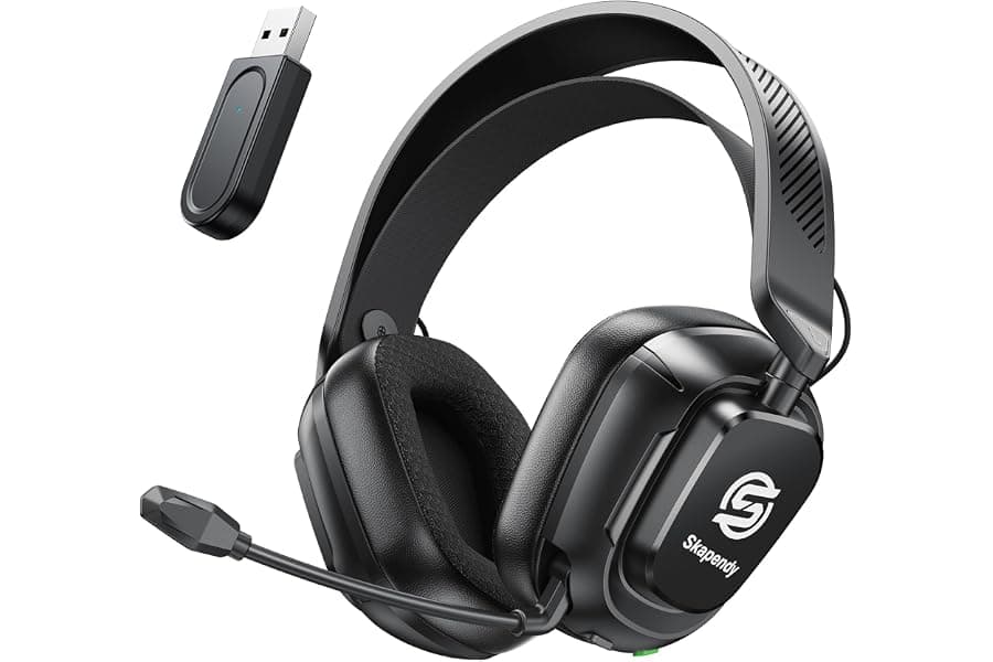 Wireless Gaming Headset: 50H Battery, Low-Latency Audio